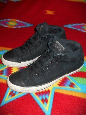 Converse Chuck Taylor Axel Mid Top Canvas Black Sneakers *Men's Size: 8